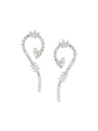 Yeprem Diamond Swirl Earrings - Metallic