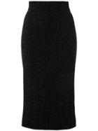 Laneus Glitter Effect Fitted Skirt - Metallic