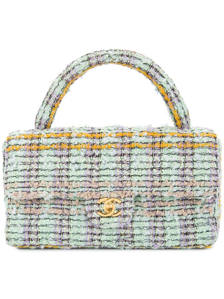 Chanel Vintage Tweed Rectangular Tote - Multicolour