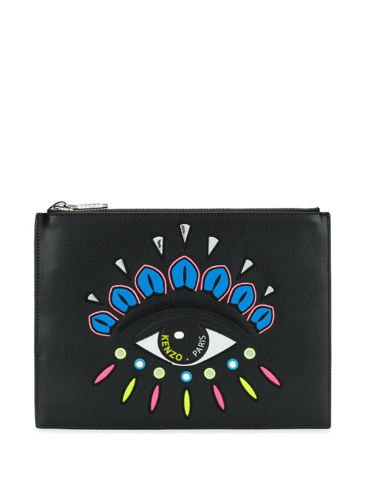 Kenzo A4 Eye Clutch - Black