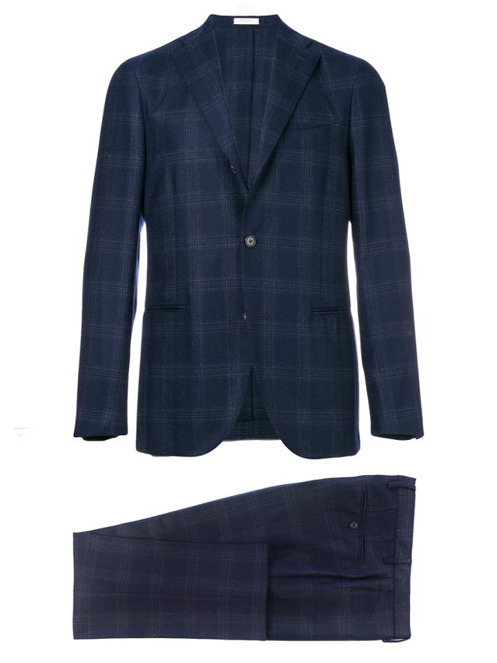 Boglioli Embroidered Formal Suit - Blue