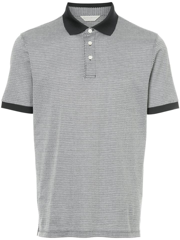 Gieves & Hawkes Patterned Polo Shirt - Black