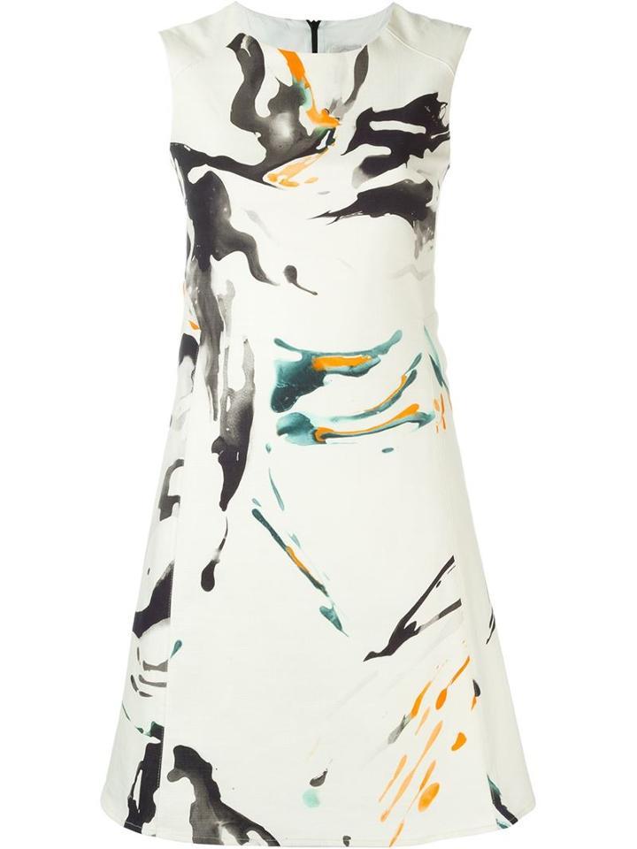 Eggs Splatter Print Short Dress