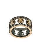Roberto Cavalli Embellished Logo Ring - Metallic
