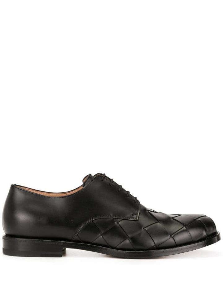 Bottega Veneta Intrecciato Varenne Derby Shoes - Black