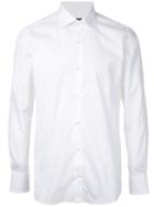 Estnation Curved Hem Shirt, Men's, Size: 38, White, Cotton
