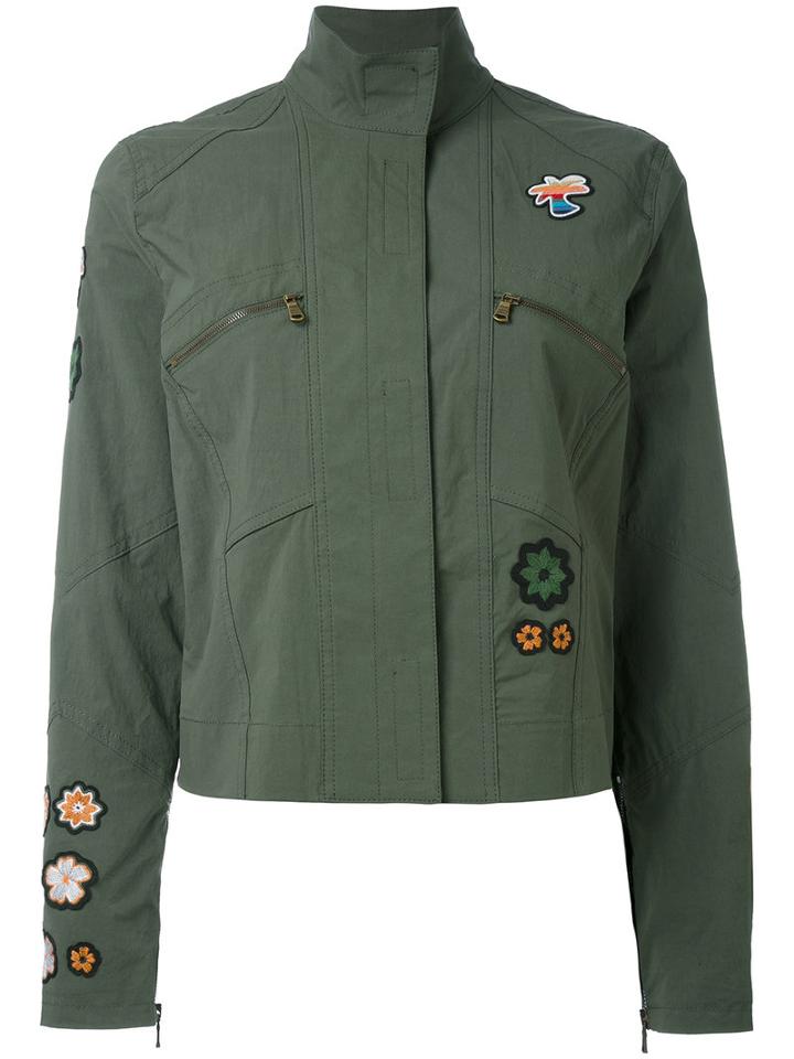 Tomas Maier - Patched Shirt Jacket - Women - Cotton/spandex/elastane - 8, Green, Cotton/spandex/elastane
