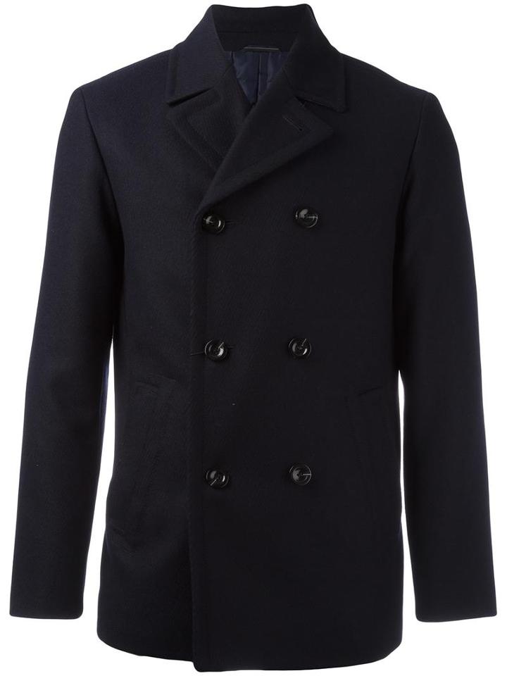 Calvin Klein 'caldaren' Coat, Men's, Size: 46, Blue, Polyester/viscose/wool
