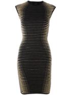 Philipp Plein 'thumbs Up' Knitted Dress, Women's, Size: Medium, Black, Viscose/metallized Polyester