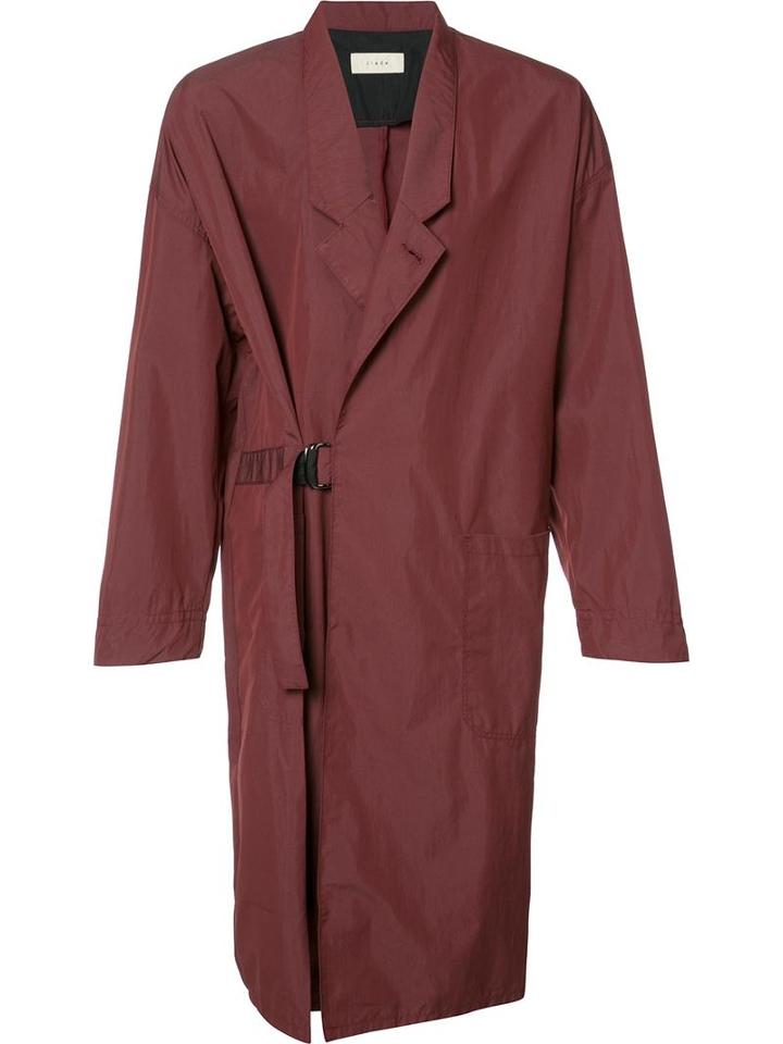 Jieda Buckled Coat, Men's, Size: 1, Red, Cotton/nylon