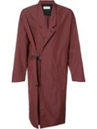 Jieda Buckled Coat, Men's, Size: 1, Red, Cotton/nylon