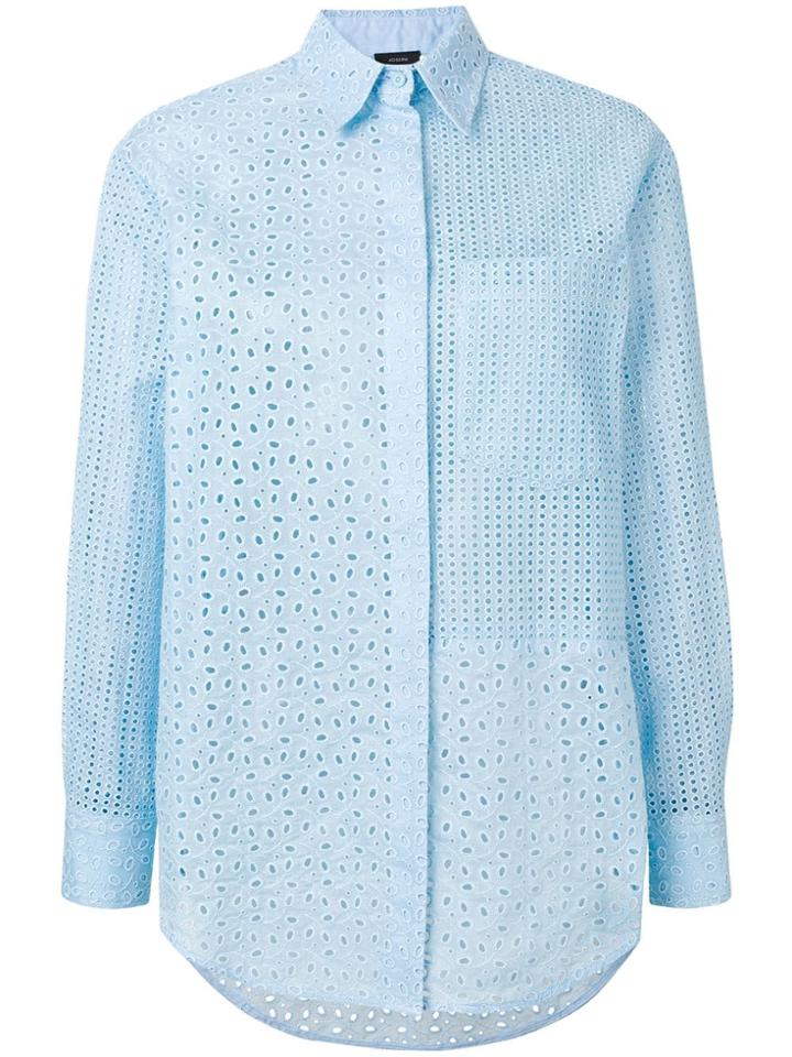 Joseph Rafael Eyelet Shirt - Blue