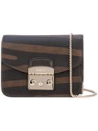 Furla - Panel Crossbody Bag - Women - Leather - One Size, Brown, Leather