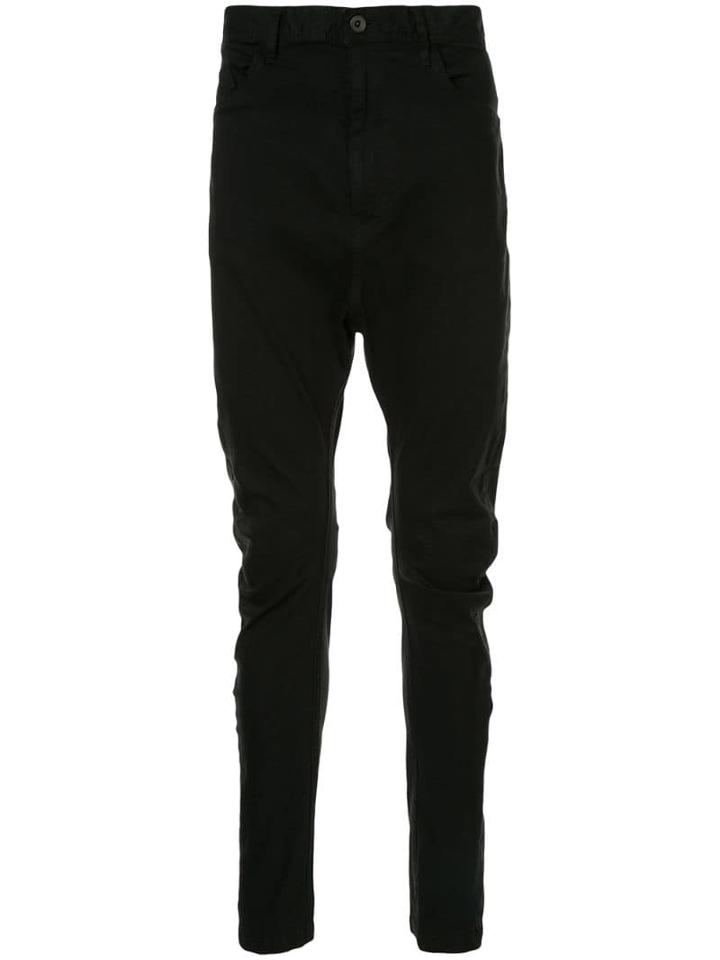 Julius Drop-crotch Slim-fit Jeans - Black