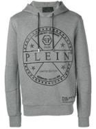 Philipp Plein Contrast Logo Hoodie - Grey