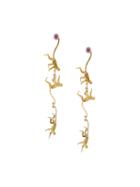 Marc Alary Micro Monkey Linked Sapphire Earrings
