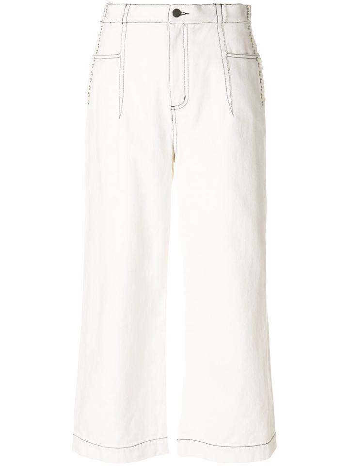 3.1 Phillip Lim Wide Leg Jeans - White