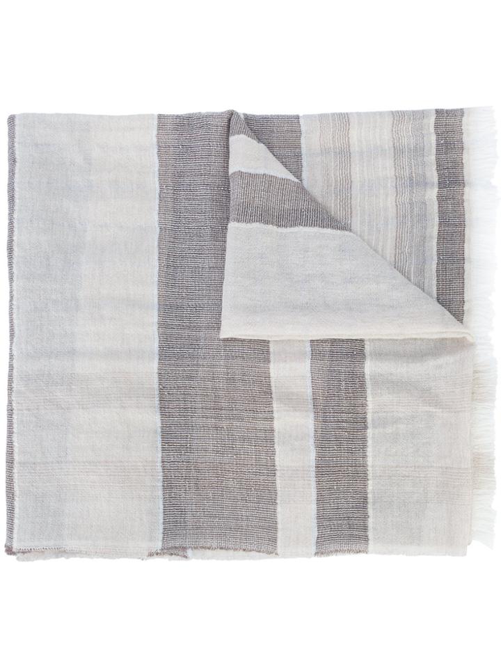 Fabiana Filippi Long Striped Scarf - Grey