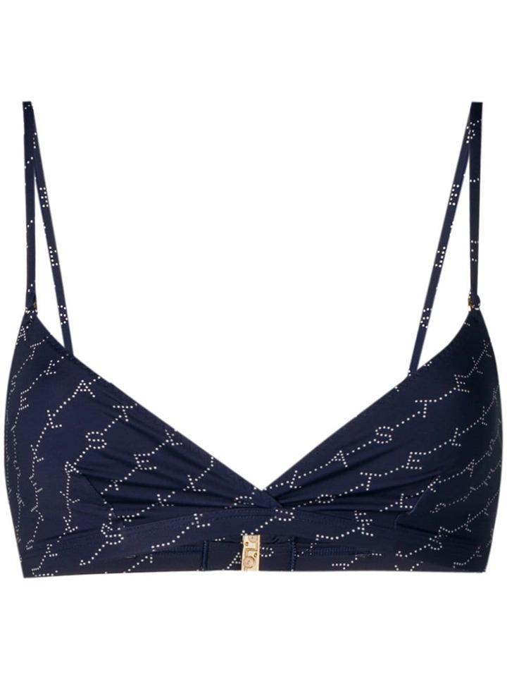 Stella Mccartney Monogram Bikini Top - Blue
