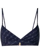 Stella Mccartney Monogram Bikini Top - Blue