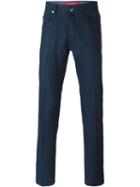 Jacob Cohen Denim-style Trousers, Men's, Size: 37, Blue, Wool