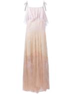 Philosophy Di Lorenzo Serafini - Lace Maxi Dress - Women - Polyamide/polyester - 44, Pink/purple, Polyamide/polyester