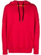 Palm Angels Contrast Logo Hoodie - Red
