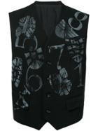 Comme Des Garçons Vintage Footprint Number Waistcoat - Black