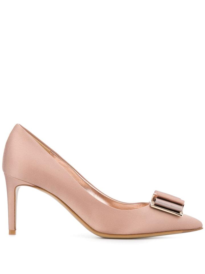 Salvatore Ferragamo Pointed High Heel Pumps - Neutrals