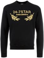 Dsquared2 24-7star Embroidered Sweatshirt - Black