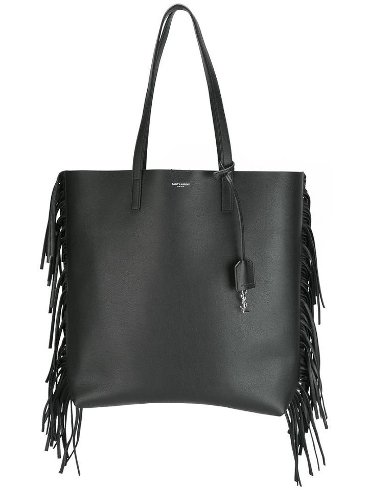 Saint Laurent Medium Fringed Trim Tote, Women's, Black