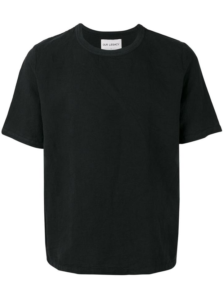 Our Legacy Weave T-shirt, Men's, Size: 50, Black, Cotton/linen/flax