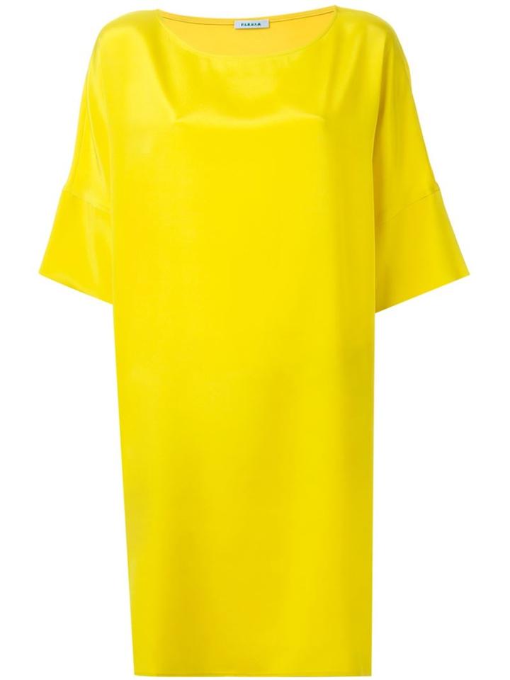 P.a.r.o.s.h. Loose Fit Dress, Women's, Size: Xxl, Yellow/orange, Silk/spandex/elastane