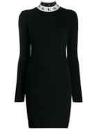 Calvin Klein Jeans Ribbed Slim-fit Dress - Black