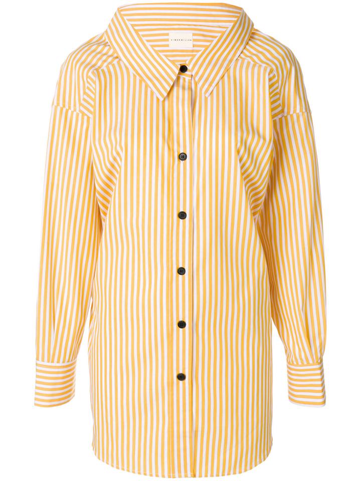 Simon Miller Striped Oversize Shirt - Yellow & Orange