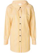 Simon Miller Striped Oversize Shirt - Yellow & Orange