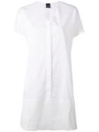 Lorena Antoniazzi V-neck Shirt Dress, Women's, Size: 42, White, Silk/cotton/lyocell