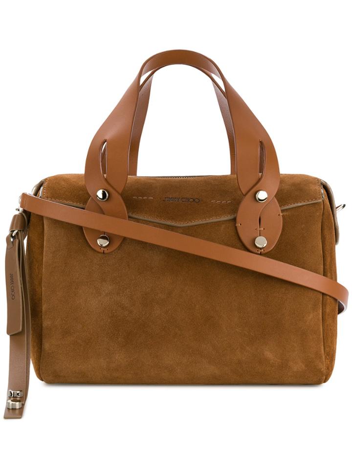 Jimmy Choo Allie Bowling Bag - Brown
