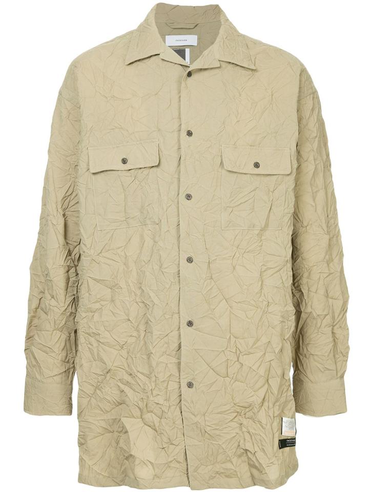 Facetasm Crinkle-effect Shirt - Nude & Neutrals