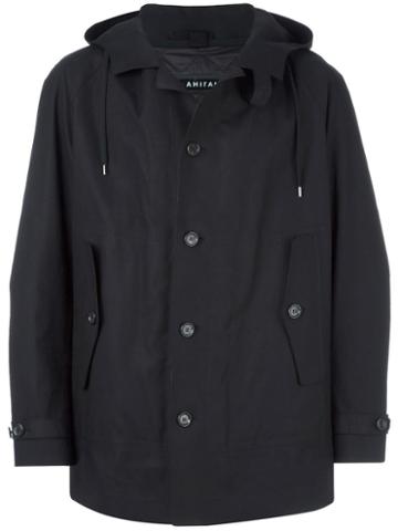 Ahirain Single Breasted Coat, Men's, Size: Medium, Black, Cotton/nylon