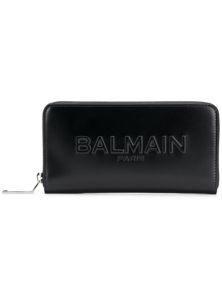 Balmain Zip Around Wallet - Black