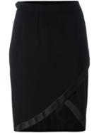 Yves Saint Laurent Vintage Asymmetrical Wrap Skirt - Black