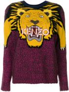 Kenzo Tiger Intarsia Sweater - Pink & Purple