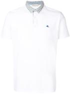 Etro Printed Collar Polo Shirt - White