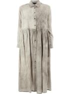 Miaoran Midi Shirt Dress - Grey
