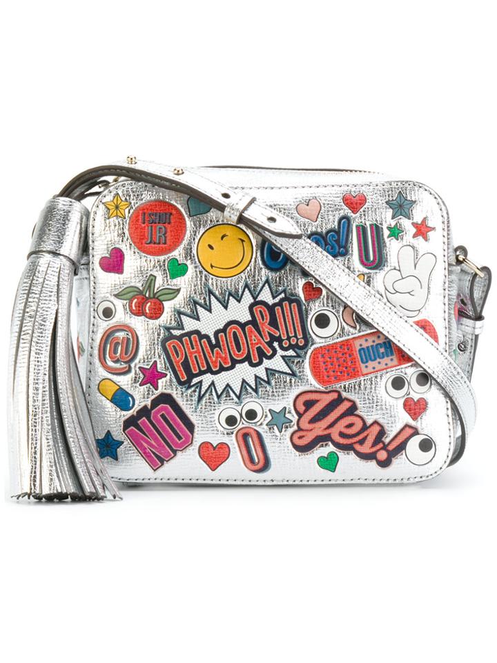 Anya Hindmarch Small Sticker Crossbody Bag - Metallic