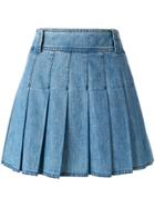 Moschino Vintage Pleated Mini Skirt - Blue