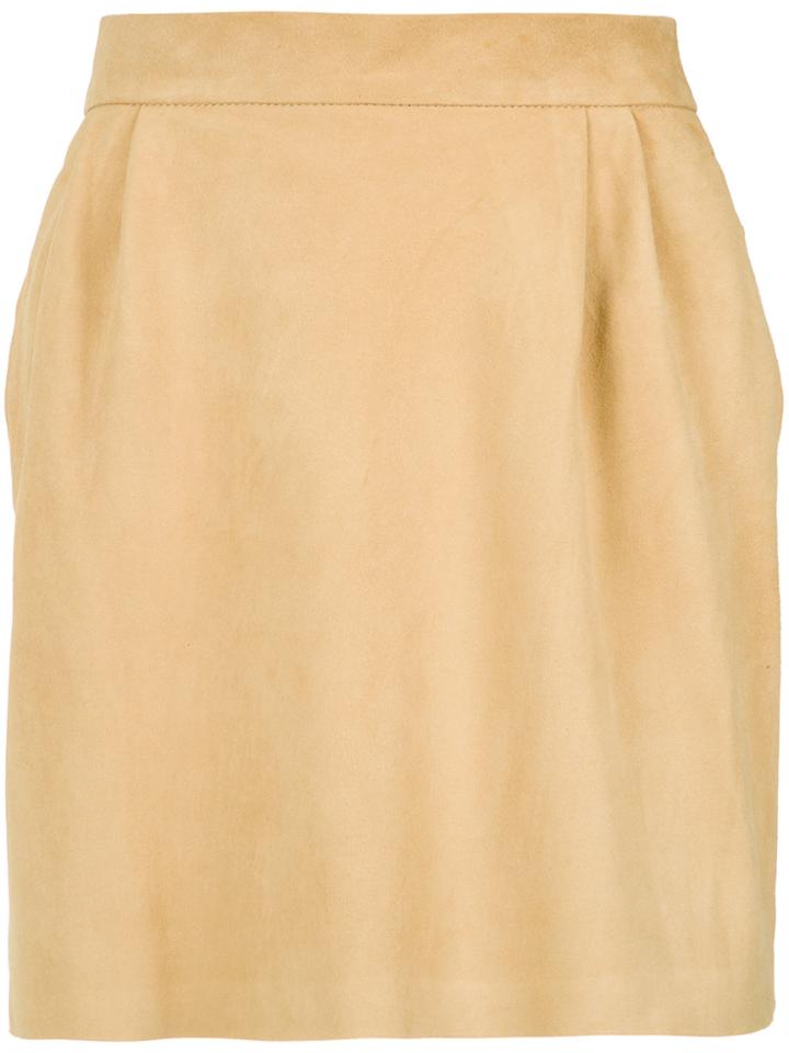 Lilly Sarti Pleated Details Skirt - Yellow & Orange