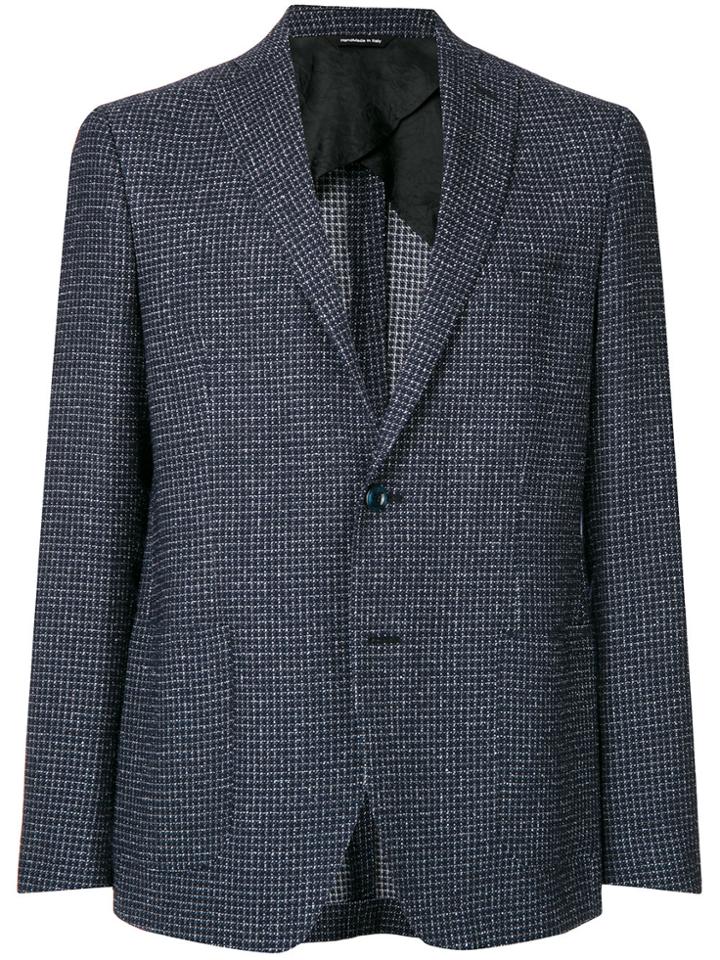 Tonello Checked Blazer - Blue