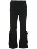 Cinq A Sept Side Ribbon Cropped Trousers - Black